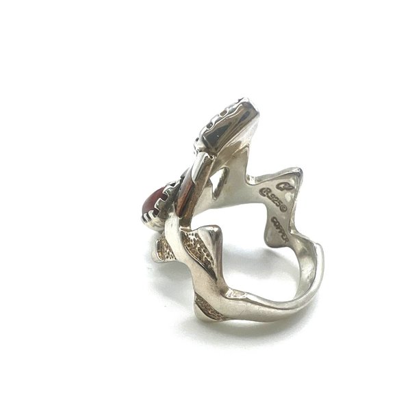 Carolyn Pollack Copper & Sterling Silver 925 Abstract Statement Ring, Size 8 - Picture 3 of 3